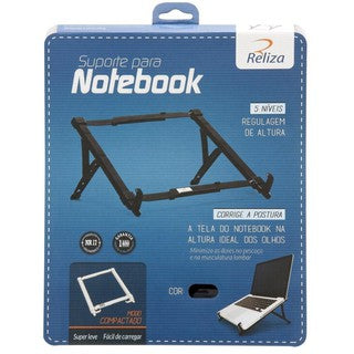 Suporte regulável para notebook preto