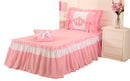 Colcha Solteiro Realeza Rosa 03 Peças