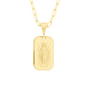 Corrente Elo Alongado Fecho Gaveta 2mm - 5g - 70 Cm + Pingente Placa Diamantada Escultura Jesus - 2,0 X 1,5 Cm