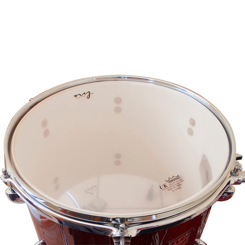 Bateria Acústica 2t Pr Sp Red Sparkle Vermelha Com Banco Ny F1rst