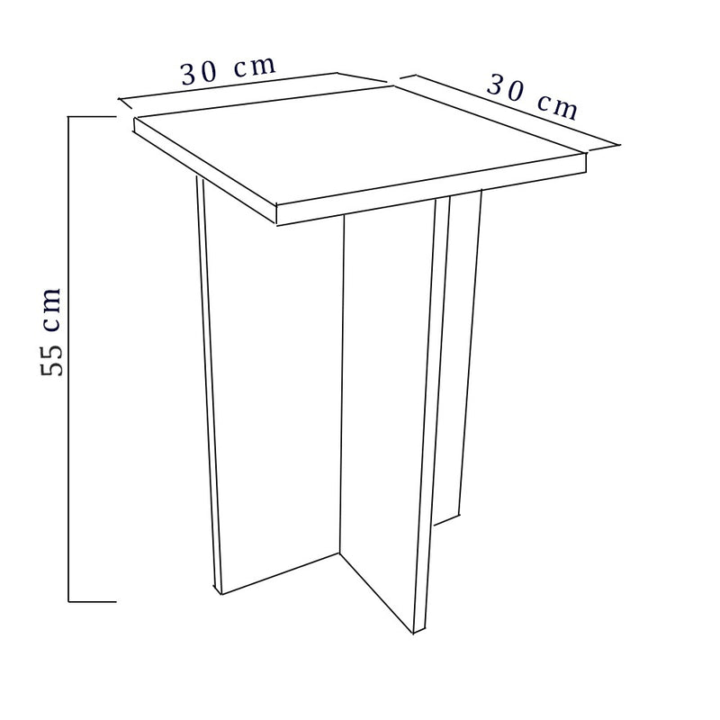 Banco Tampo Quadrado 55 Cm Trovarelli Natural