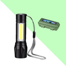 Mini Lanterna Tática Com Led E Zoom Recarregável Usb