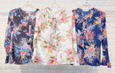 Blusa Crepe Manga Longa Frente Babado