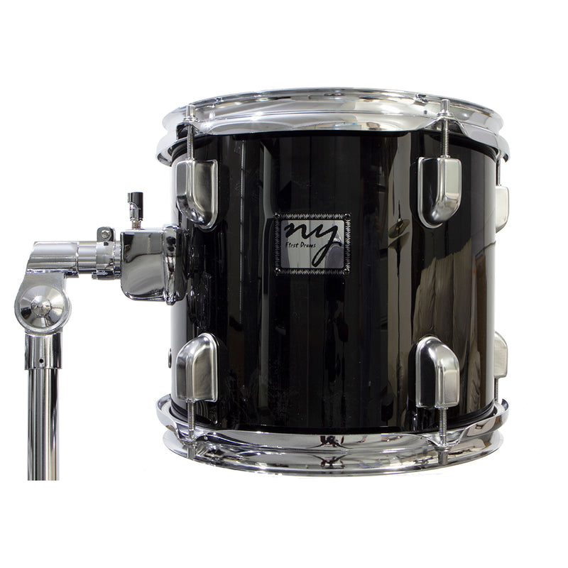 Bateria Acústica 2t Cromada Preto Com Banco Ny-f1rst