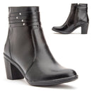 Bota Montaria Cano Curto Couro Comfort Black 2800