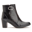 Bota Montaria Cano Curto Couro Comfort Black 2801