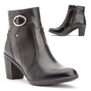 Bota Montaria Cano Curto Couro Comfort Black 2801