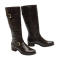 Bota Montaria Feminina Cano Longo Couro Comfort Café 2422