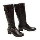 Bota Montaria Feminina Cano Longo Couro Comfort Café 2422