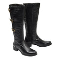 Bota Montaria Feminina Cano Longo Couro Comfort Preto 2411