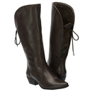 Bota Montaria Texana Feminina Cano Alto Couro Comfort Café 2722