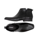 Bota Social Ziper Sândalo Pelica Preto 40019