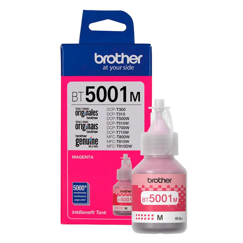 Garrafa com Refil de Tinta BT5001M  Magenta Brother - 5K - BT5001MSD