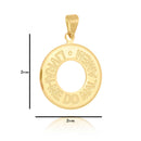 Corrente Elo Alongado Fecho Gaveta 2mm - 5g - 70 Cm + Pingente Livrai-me Do Mal - 2,0 X 2,0 Cm