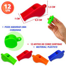 Apito Brinquedo Infantil Plástico Festa Lembrancinha 12 Pçs