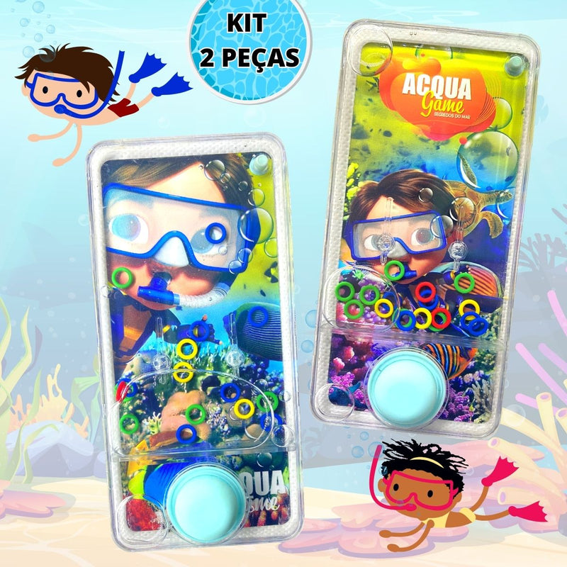 Kit 2 Aquaplay Jogo De Argolas Retro Game Animais Marinhos