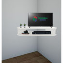 Rack Sala De Canto Branco Para Tv Ate 32 Polegadas Em Mdf