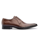 Sapato Social Masculino Oxford Laser Couro Marrom