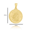 Corrente Modelo 3 Por 1 Fecho Gaveta 2,5mm - 6g - 70 Cm + Pingente Medalha Santo Antônio Borda Diamantada - 2,3 X 2,3 Cm
