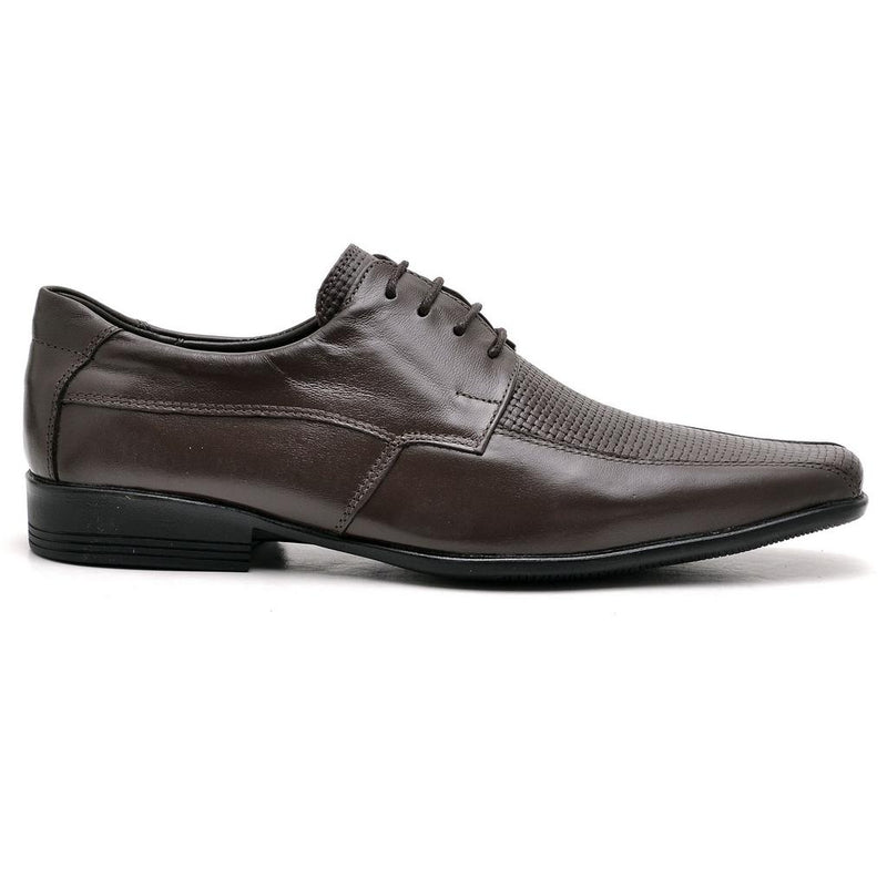 Sapato Casual Conforto Couro Marrom 014