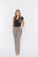 Calça Flair 7826 Bege Escuro Bella Canvas