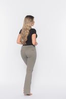 Calça Flair 7826 Bege Escuro Bella Canvas