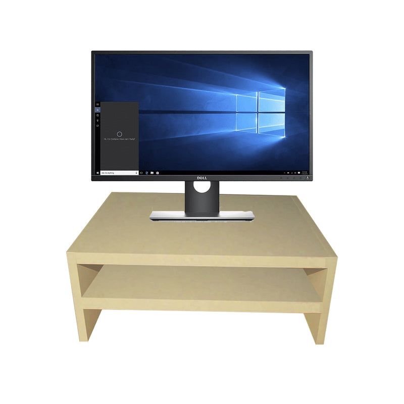 Suporte Duplo Para Monitor Natural Em Mdf