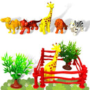 Kit Animais Da Floresta Fazendinha Girafa Leão Zebra Tigre