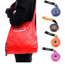 Kit Com 2 Bolsa Sacola Eco De Compra Retrátil Dobrável Rolo