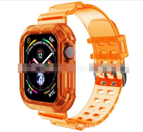 Pulseira transparente esportiva + estojo para Apple Watch