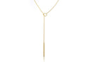 Colar Gravata Com Ponta Palito Folheado Em Ouro 18k