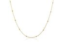 Colar De Corrente Com Bolinhas Douradas Folheado Em Ouro 18k