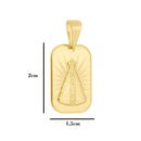 Corrente Modelo 3 Por 1 Fecho Gaveta 2,5mm - 6g - 70 Cm + Pingente Placa Diamantada Nossa Senhora 2,0 X 1,5 Cm