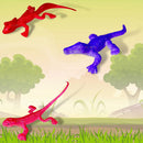 Kit Animais De Brinquedo Répteis Cobra Jacaré Sapo Lagarto