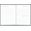 Agenda Costurada Diária 12,3 X 16,6 Cm Pepper Preta 2024