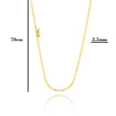 Corrente Italiana Piastrini Fecho Gaveta 2,5mm - 6g - 70 Cm + Pingente Nossa Senhora Redondo Vazado Pequeno-2,0 X 2,0cm