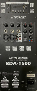 Caixa De Som Amplif C/ Radio Fm Bootes Bda-1500 Af 15 Pol + Dti 600w Mus.
