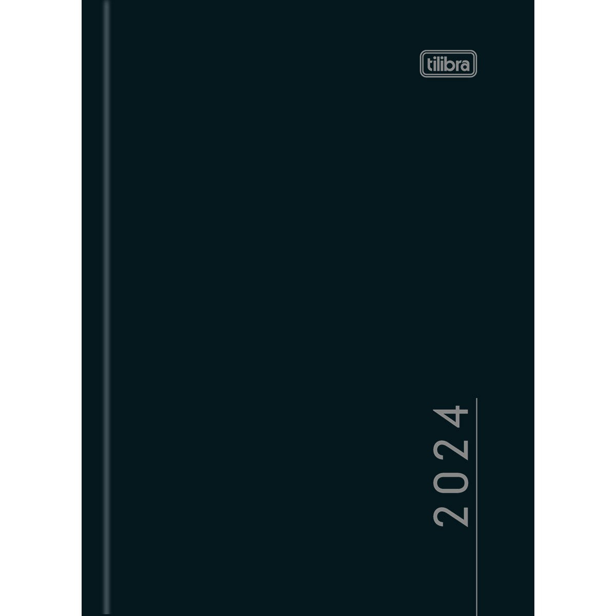 Agenda Costurada Diária 12,3 X 16,6 Cm Pepper Preta 2024