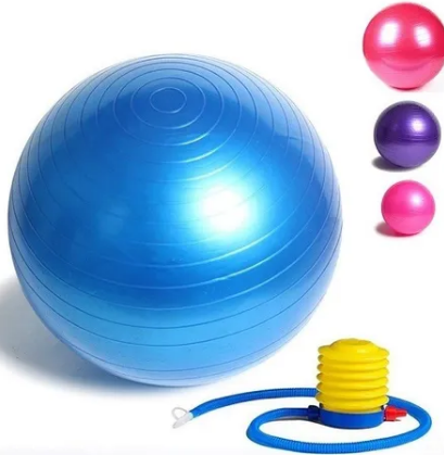 Bola De Pilates Suíça Yoga Abdominal Anti Estouro 65cm Gym