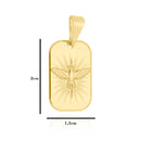 Corrente Modelo 3 Por 1 Fecho Gaveta 2,5mm - 6g - 70 Cm + Pingente Placa Espirito Santo - 2,0 X 1,3 Cm