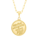 Corrente Elo Alongado Fecho Gaveta 2mm - 5g - 70 Cm + Pingente Medalha Diamantada O Senhor é Meu Pastor - 2,0 X 2,0 Cm