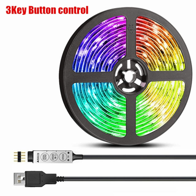 Luzes de tiras RGB por controle Bluetooth