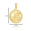 Corrente Veneziana 1mm - 3g - 70 Cm + Pingente Medalha De São Jorge Diamantado - 2,3 X 2,3 Cm