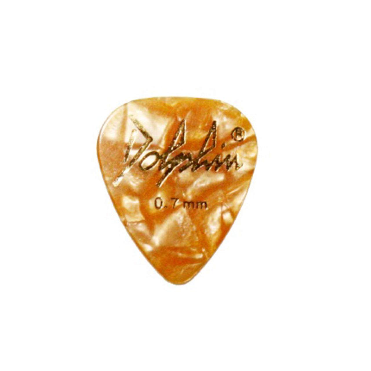 Palheta Tradicional Perola Media 0,7mm Dourada Pct C/72 Dolphin