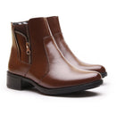 Bota Montaria Cano Curto Couro Comfort Café 1008