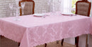 Toalha De Mesa Jacquard Rosa Retangular