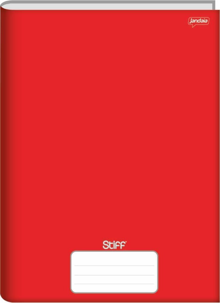 10 Caderno Brochura 1/4 Stiff Vermelho 48 Folhas Jandaia
