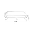 Suporte C/ Prateleira Para Monitor Natural Em Mdf