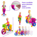 Boneca Com Bicicleta Ciclista Pedala Brinquedo De Fricção