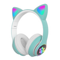 Fone Headphone Orelha Gato Colorido Led Smartphone Geek Gamer Gatinho